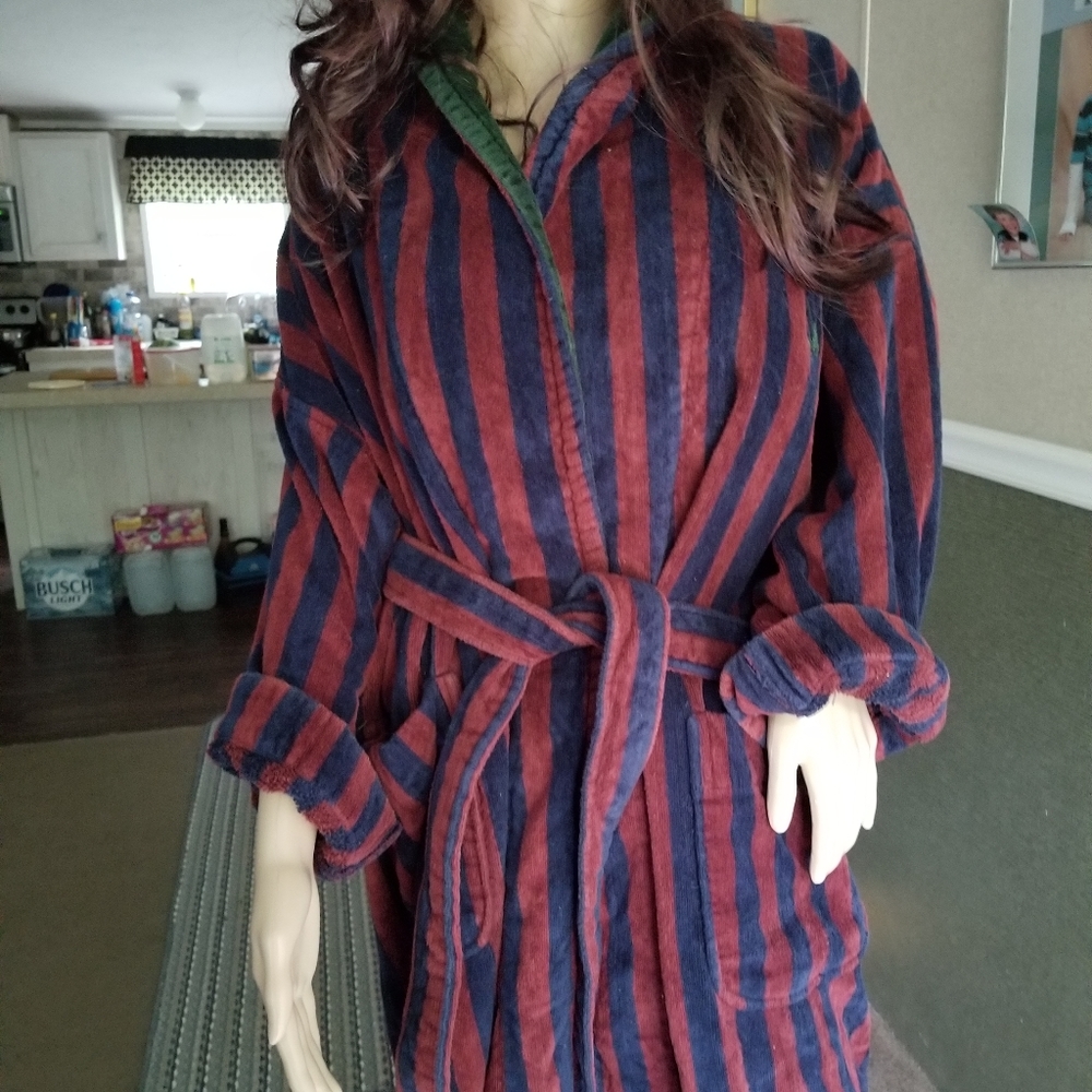 Plush robe with belt